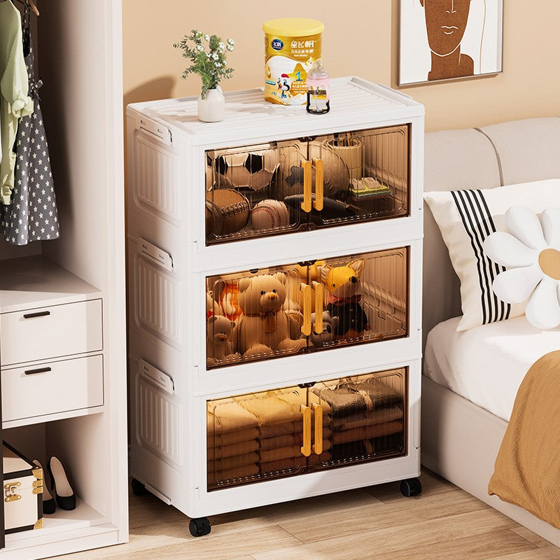 Armário Organizador Modular Dobrável com Rodinhas e Portas Magnéticas | PratiCasa