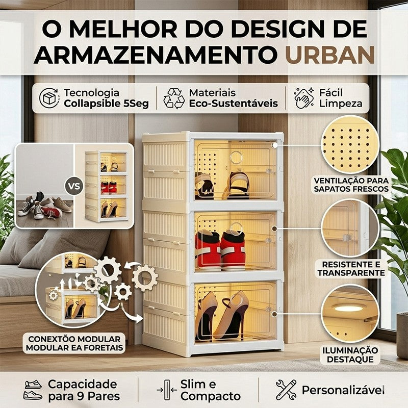 Sapateira Organizadora Dobrável 3 Camadas | PratiCasa